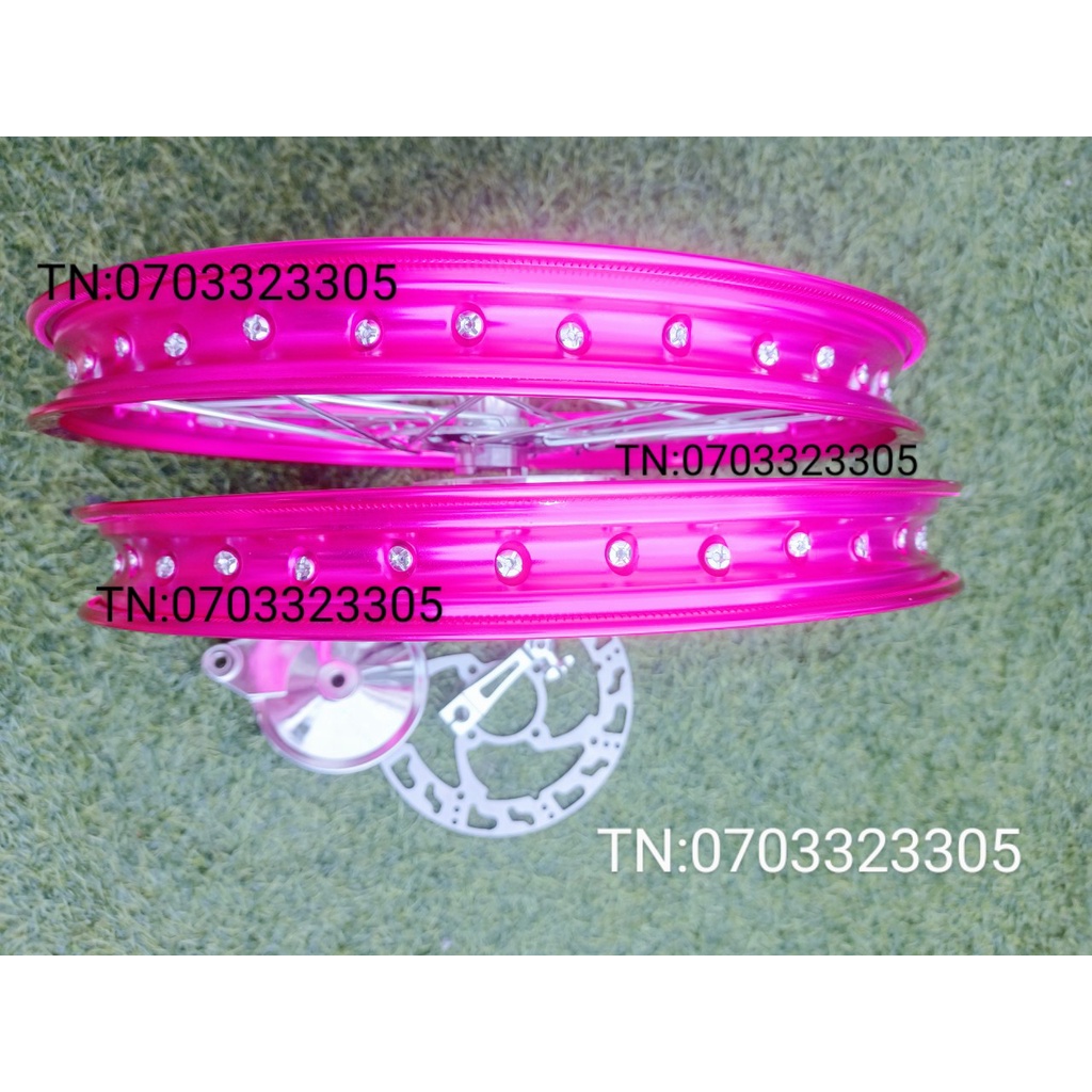 CẶP BÁNH CĂM WAVE DREAM TRƯỚC ĐĨA SAU ĐÙM NIỀN NHÔM HÔNG SOLUTE .DALE. BAN ZAI .SH THÁI KÈM MÁ VỚI PÁT VÀ ĐĨA .