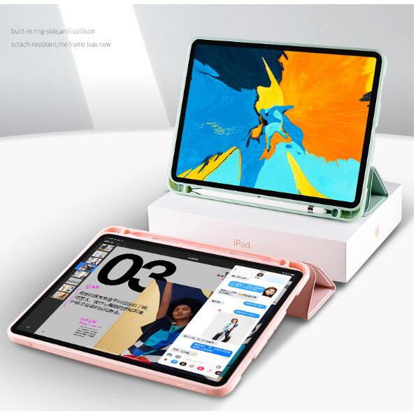 Bao Da iPad Chức năng đánh thức và ngủ tự động với khay đựng bút ipad pro air3 10.5 gen 8 gen 7 10.2 air2 air1 6 gen 5 gen 9.7 mini 5/4