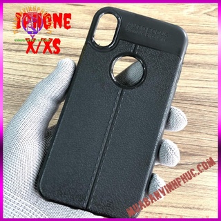 ỐP LƯNG SILICON ĐIỆN THOẠI IPHONE X / IPHONE XS (MÀU TRONG SUỐT-ĐEN) - MBVP.COM