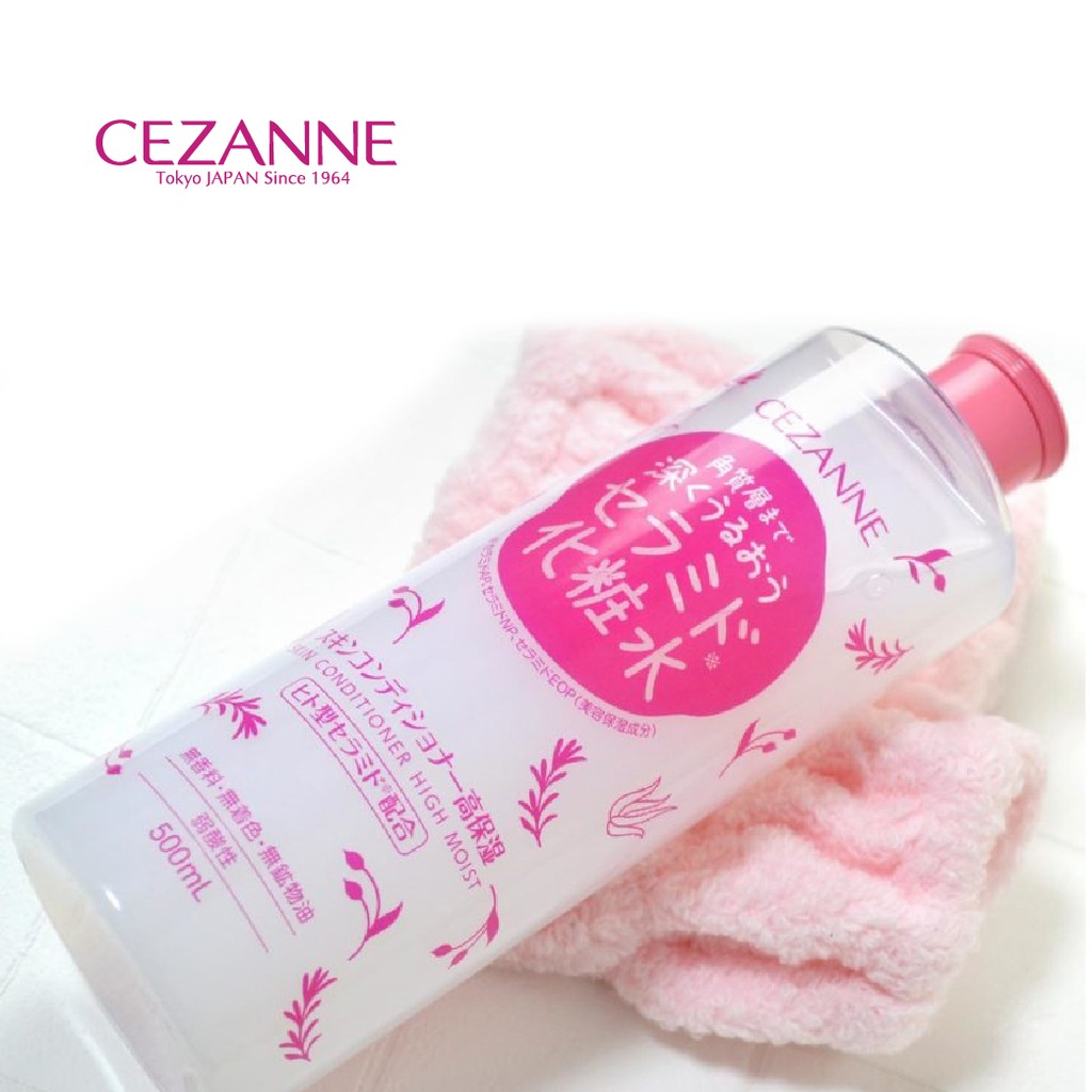 Nước hoa hồng cấp ẩm Cezanne Skin Conditioner Hight Moist Nhật Bản tăng độ đàn hồi, chống lão hóa 500ml