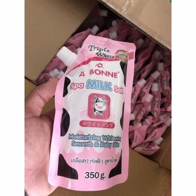 Muối tắm sữa bò tẩy tế bào chết A Bonne Spa Milk Salt Thái Lan 350gr | BigBuy360 - bigbuy360.vn