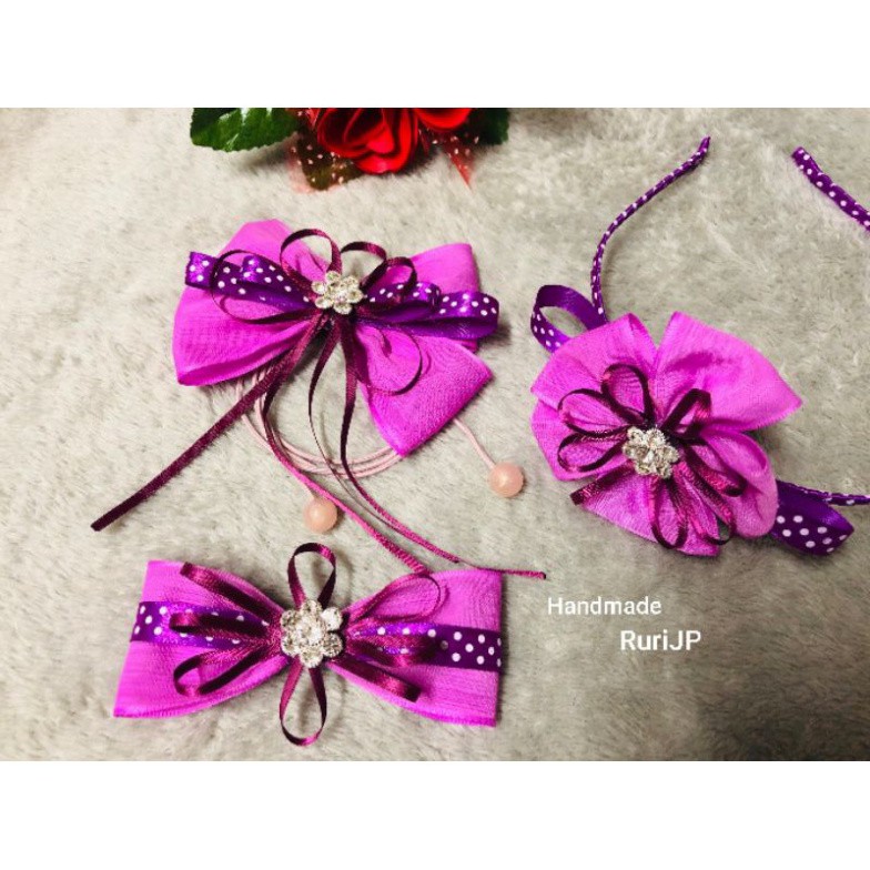 Combo băng đô, nơ kẹp, cột tóc xinh xắn cho bé