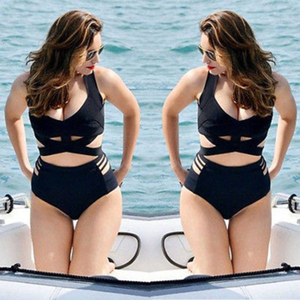 Bộ Đồ Bơi bikini Lưng Cao Cỡ Lớn Chất Lượng Cao Quyến Rũ Cho Nữ y02