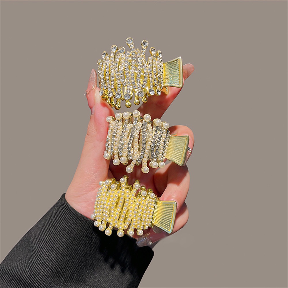 Kẹp Tóc Nhỏ Cố Định Đuôi Ngựa Đính Ngọc Trai Nhân Tạo Phong Cách Hàn Quốc