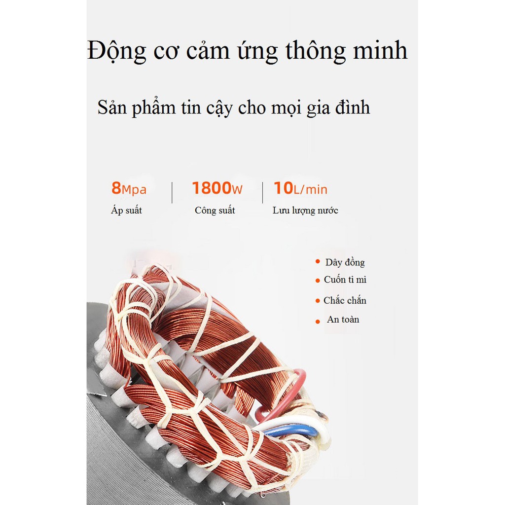 Máy rửa xe mini gia đình❤️FREESHIP❤️máy rửa xe cao áp công suất mạnh 2600W có thể chỉnh áp,bộ máy xịt tưới cây