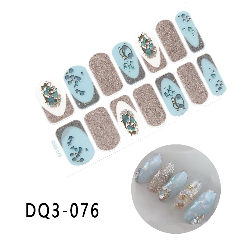 Set 14 miếng dán trang trí móng tay nhãn dán 3d dq3_74-88