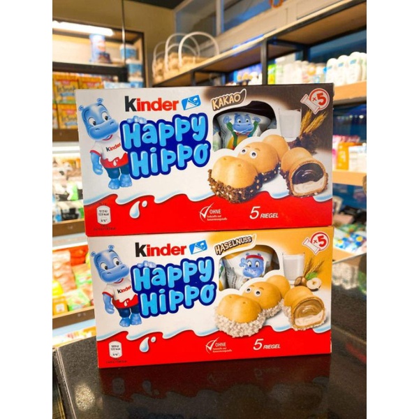 Socola Kinder Bánh Happy Hippo Hà mã - hộp 5 chiếc- Đức