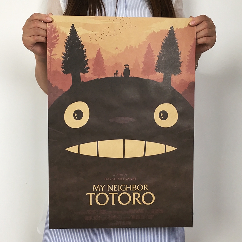 Poster Hoạt Hình Anime Hayao Miyazaki Phong Cách Retro