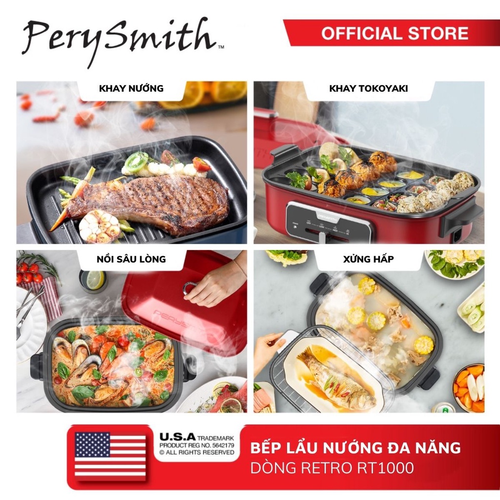 Bếp lẩu nướng Perysmith đa năng RT1000