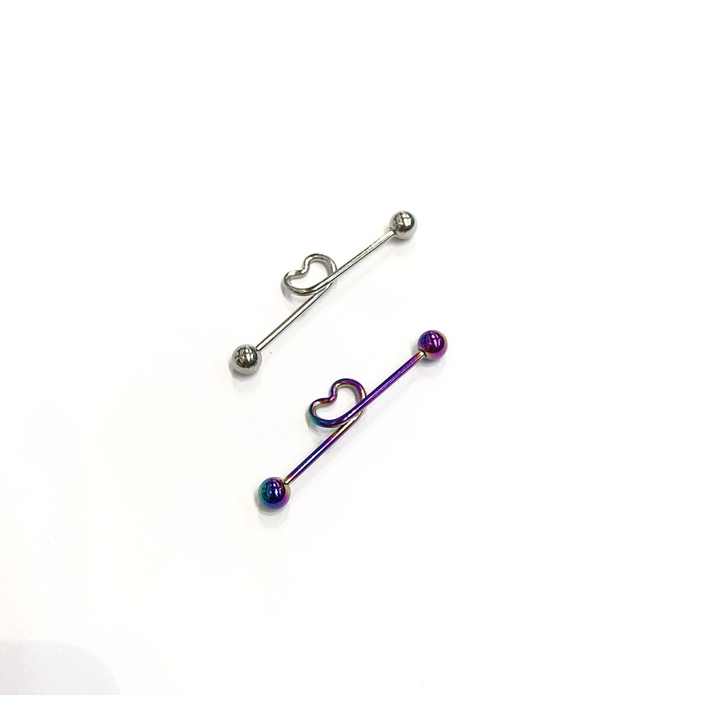 khuyên indus hình trái tim - khuyên indus hình cá tính