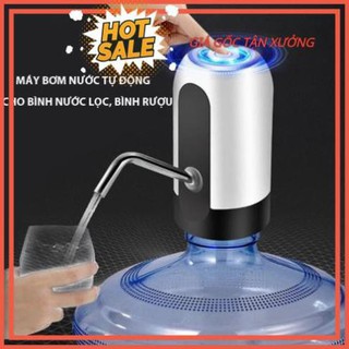 Bình bơm rót nước-vòi bơm hút nước điện tự động có sạc usb-có led