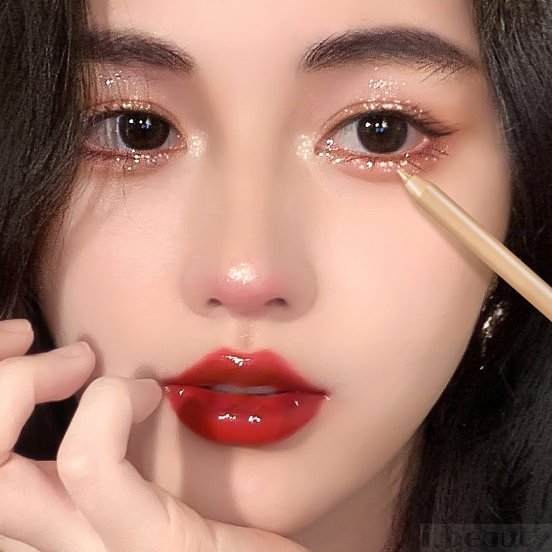 Bút kẻ mắt dạng lỏng ánh ngọc trai lấp lánh trang điểm bắt sáng cho nữ

