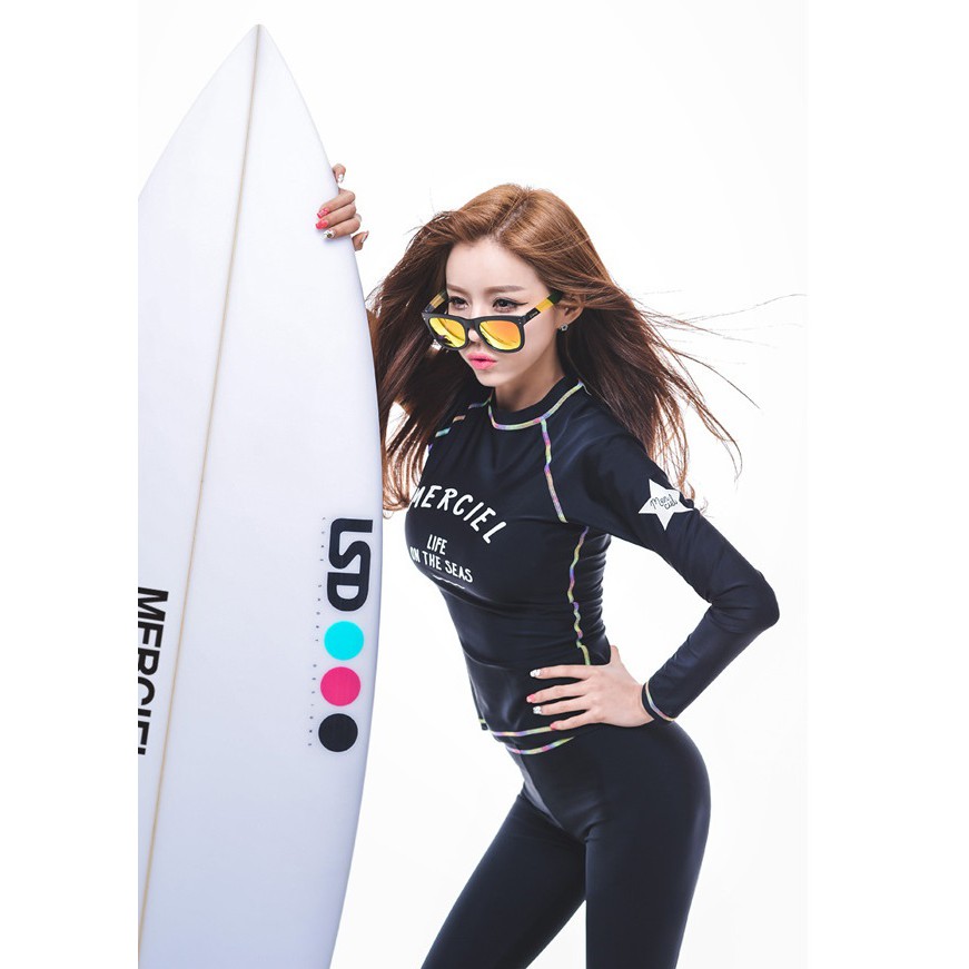 CÓ SẴN bộ đồ bơi nữ dài tay chỉ màu set 3 chi tiết thun lạnh đẹp | BigBuy360 - bigbuy360.vn