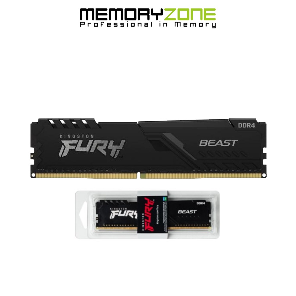 Ram PC Kingston Fury Beast Black 8GB 3200MHz DDR4 KF432C16BB/8 | BigBuy360 - bigbuy360.vn