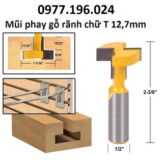 Mũi dao phay gỗ rãnh chữ T cốt 12,7mm
