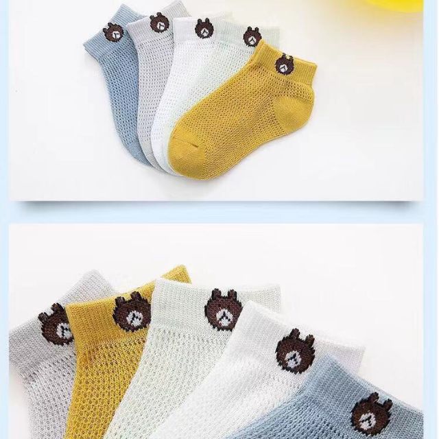 Sét 5 đôi tất lưới trẻ em chất đẹp