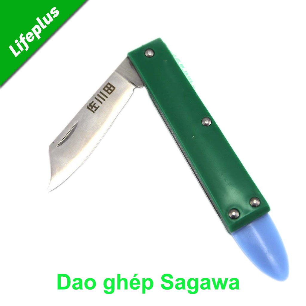 Dao ghép cây thân mềm lưỡi SK-5 dạng gấp cán xanh