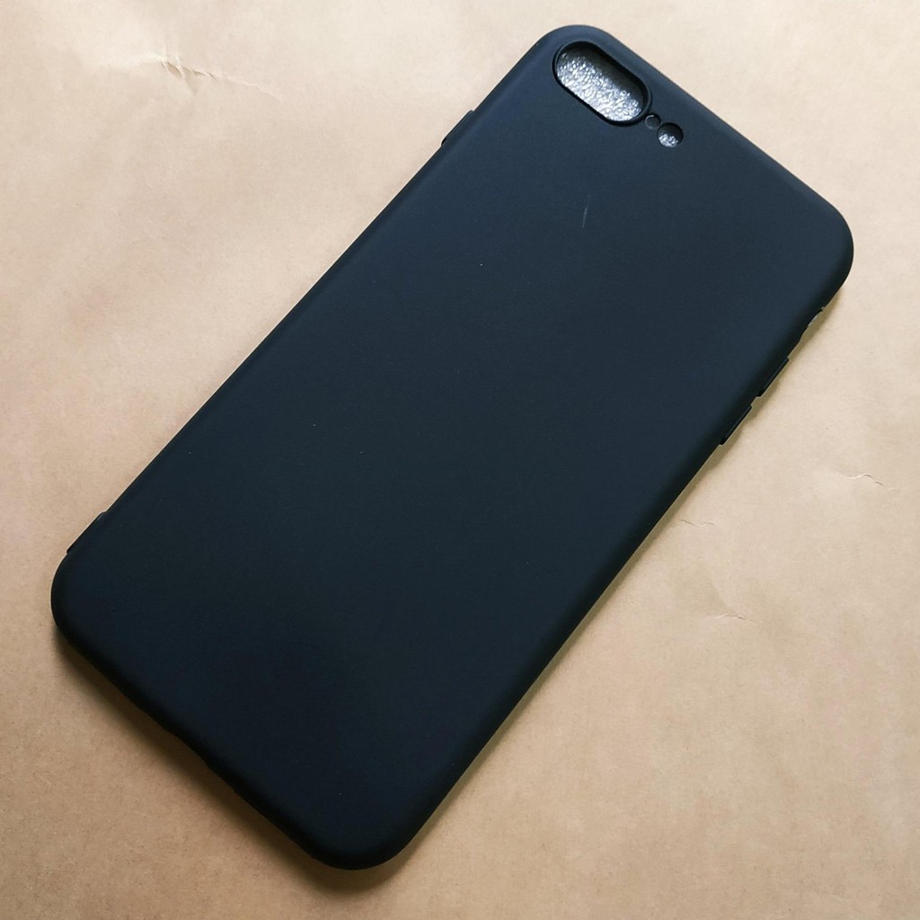 Ốp lưng silicon đen nhám cho iPhone 7 Plus, iPhone 8 Plus