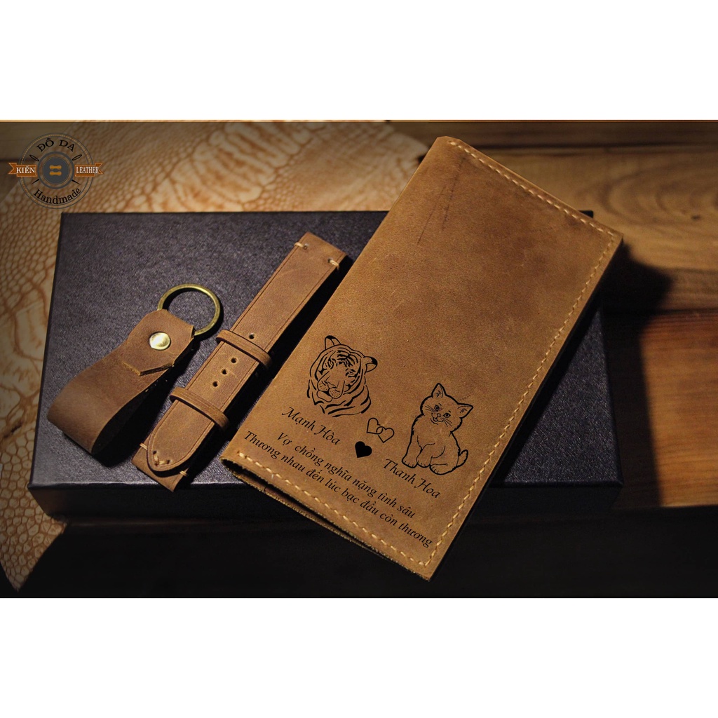 Gói Khắc tên, số điện thoại lên sản phầm Ví - Dây lưng - Dây đồng hồ ...