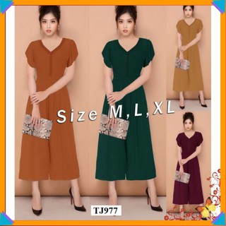 Đồ Bay Đẹp 🌸FREESHIP🌸 Jumpsuit lửng ống suông cổ tim đính hột xinh xắn TJ977