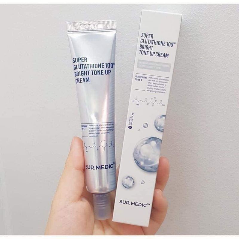 Kem Surmedic Glutathione 100 Bright Tone Up Cream Nang Tone Trắng Hồng