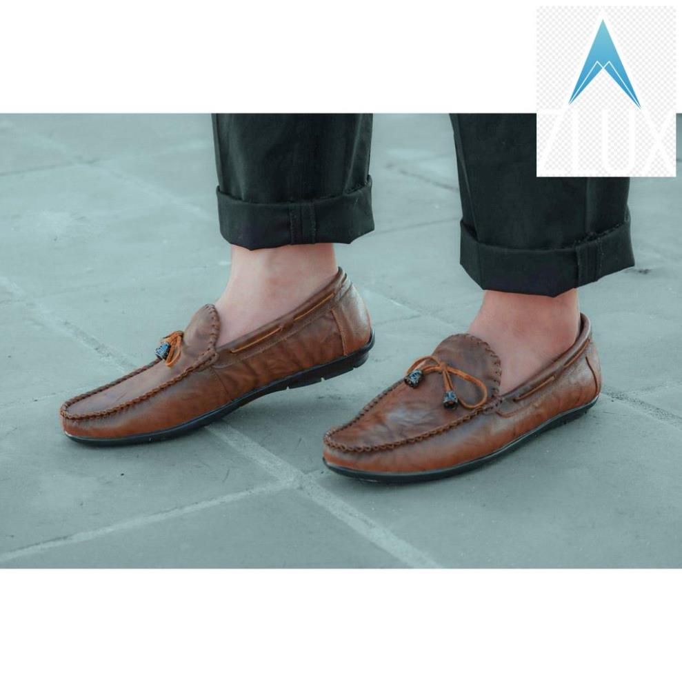 Giày Lười Da Bò Thời Trang Công Sở Trẻ Mẫu Cực Đẹp Đế Cao Su Êm Cực Bền HN 👒