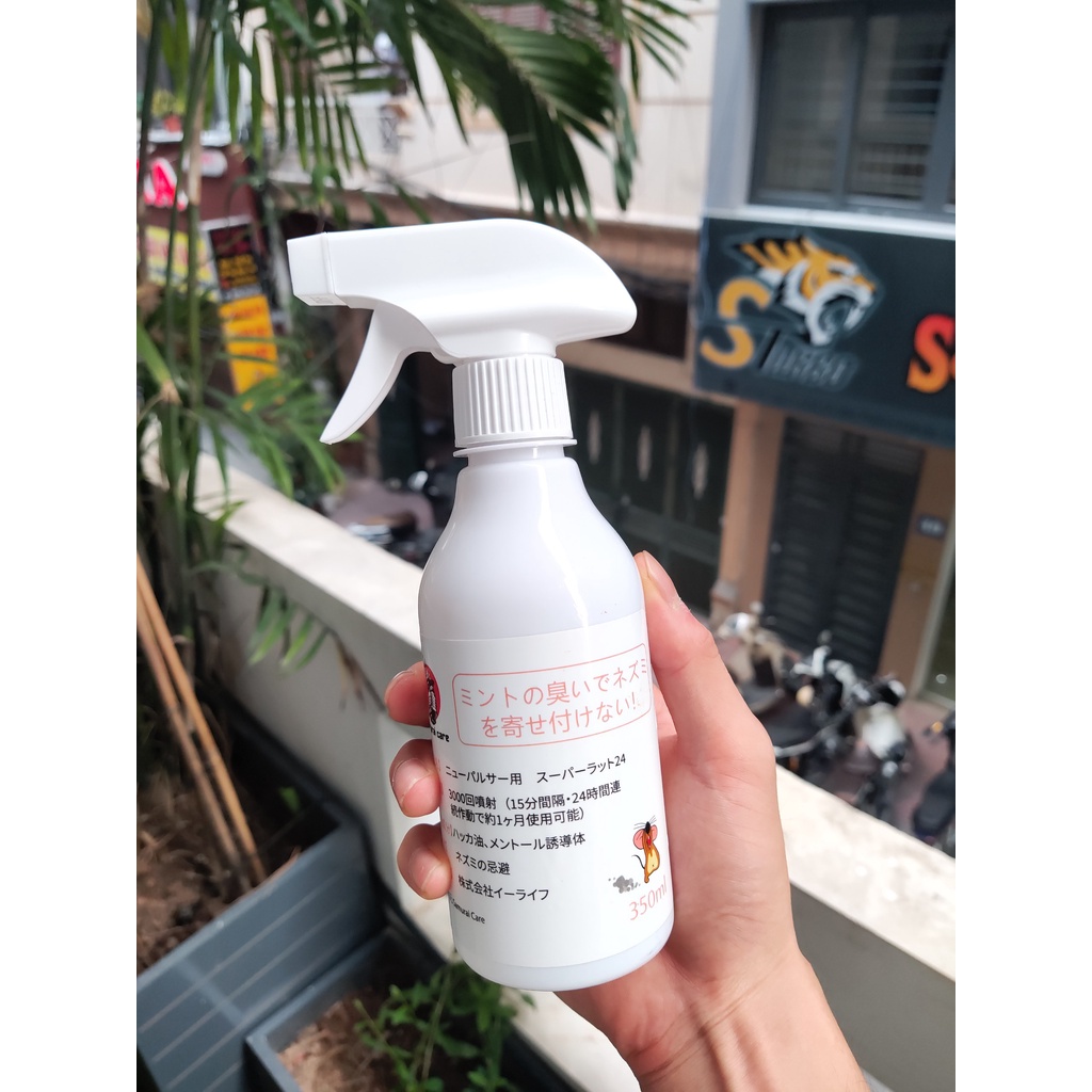 Bình xịt đuổi chuột hương bạc hà - xua đuổi chuột hiệu quả ở mọi nơi- xe hơi và nhà cửa