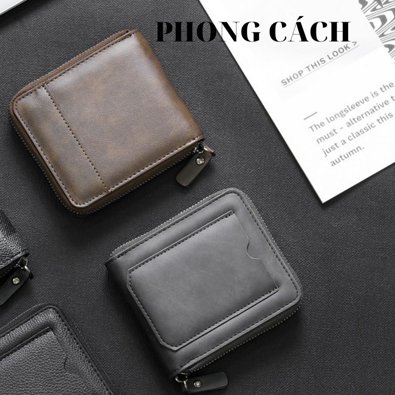 Ví cầm tay nam ⚡FREESHIP⚡da Lịch lãm, phong cách, bền đẹp. BH 12t Tặng Vớ nam 6U15