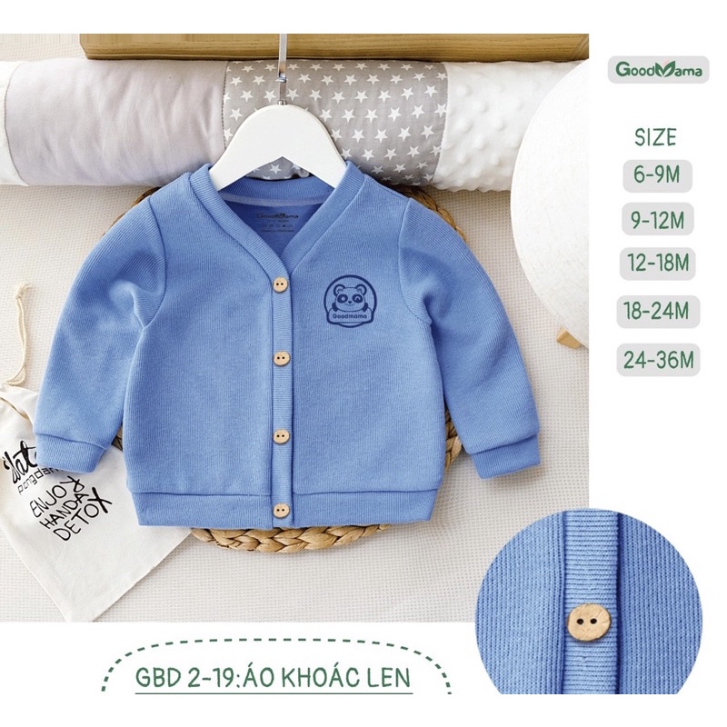 Áo khoác nỉ, cardigan len GoodMama cho bé trai bé gái