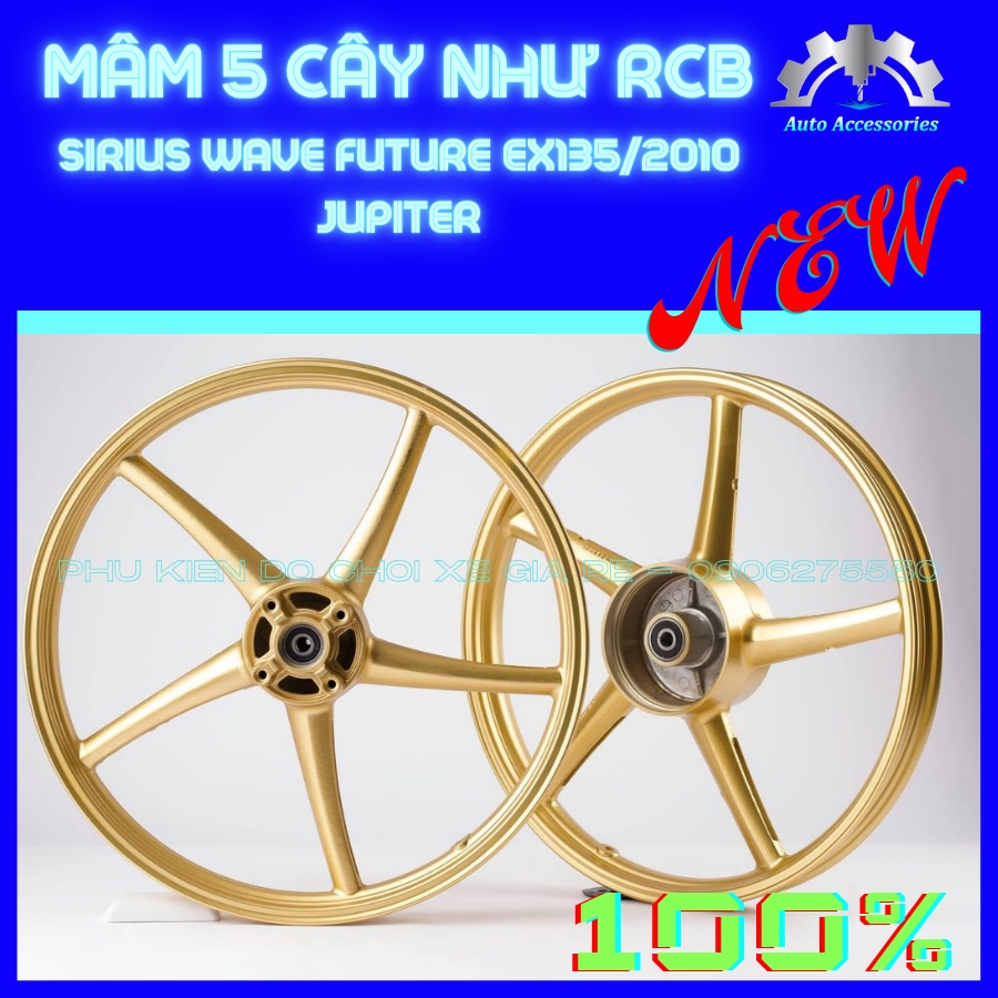 NEW VIP - Mâm 5 Cây như RCB xe SIRIUS WAVE FUTURE Ex135/2010 JUPITER... Bảng 1.4-1.6 1 đĩa 1 đùm Lắp đặt như ZIN dễ dàng