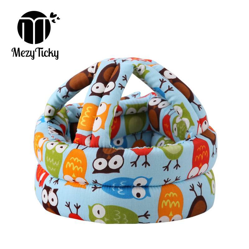 Mezyticky Mũ bảo hiểm thể thao ngăn ngừa va chạm cho bé trai Gối bảo vệ đầu cho bé gái tập đi màu xanh lá