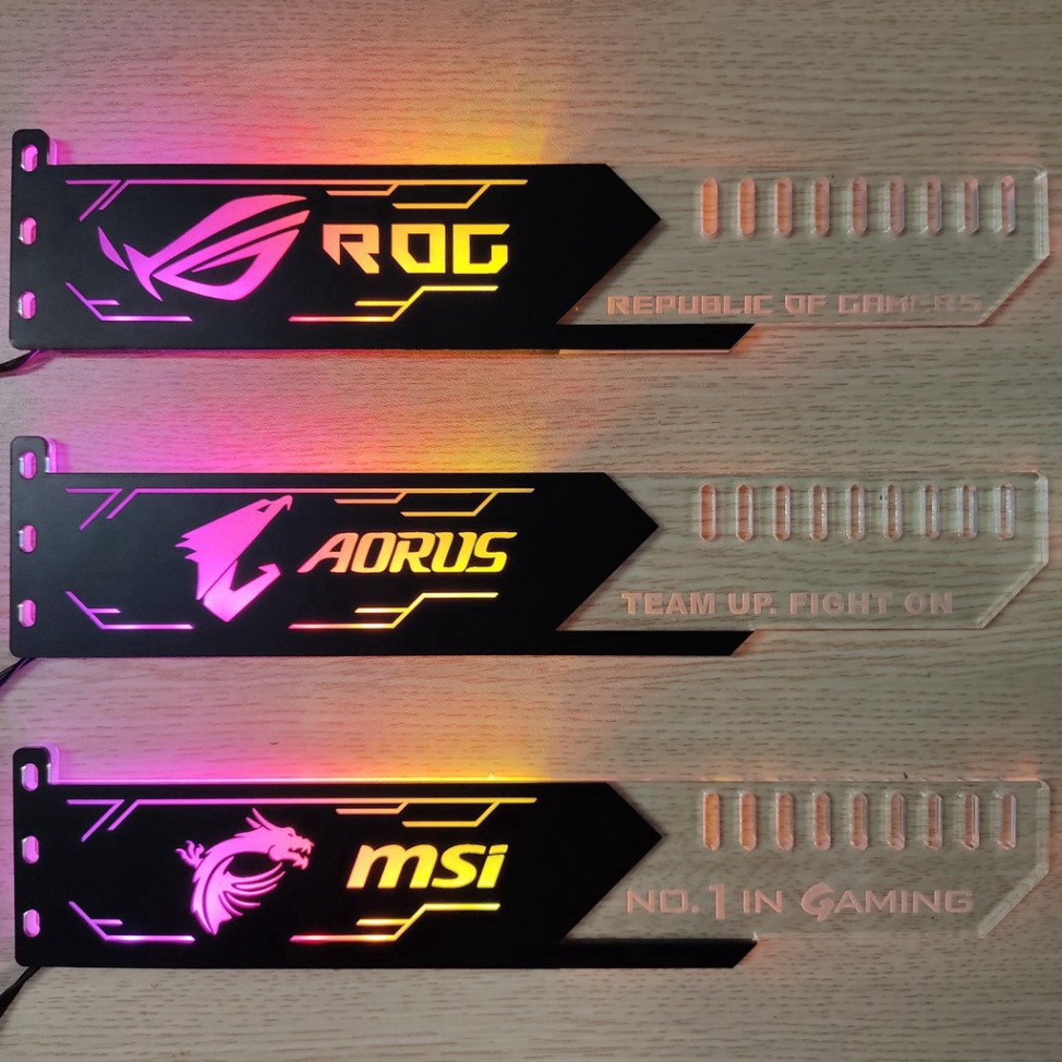 ▶️  Đỡ chống xệ card màn hình logo Aorus Led RGB đồng bộ Hub giá tốt Controller giá tốt