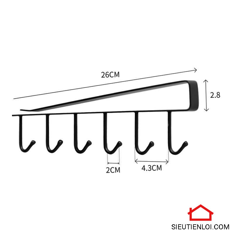 Móc treo đồ thông minh dưới tủ quần áo,kệ bếp tiết kiệm không gian siêu tiện lợi