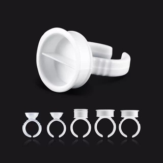 Nhẫn nhựa đựng mực xăm, sáp điêu khắc, keo nối mi