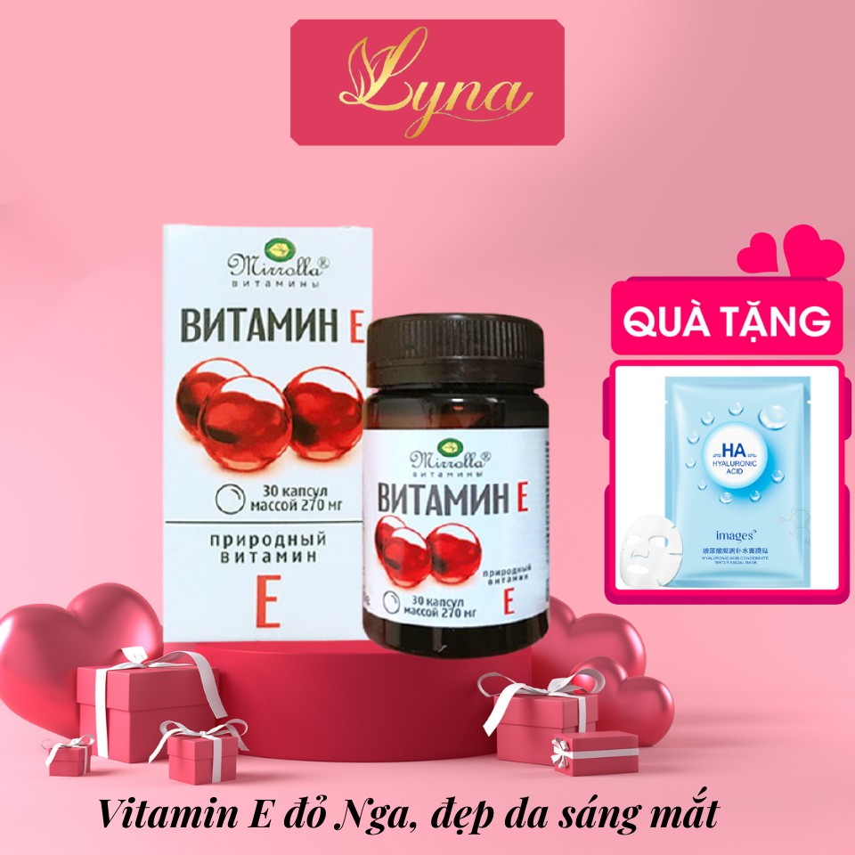 Vitamin e đỏ Nga MIRROLLA , vitamin e 270mg và vitamin e 400mg làm đẹp da, sáng mắt, cân bằng nội tiết tố nữ. | Thế Giới Skin Care