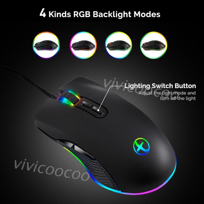 Chuột Quang Chơi Game Có Dây Usb Loại C Cho Laptop / Pc
