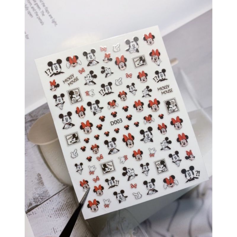 Stick dán móng nail cao cấp,stick gấu,vịt,mèo thần tài,hoa,chuột- phụ kiện nail