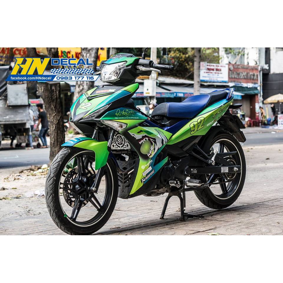 Tem trùm exciter 150 xanh cá mập