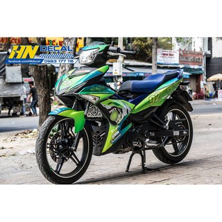 Tem trùm exciter 150 xanh cá mập