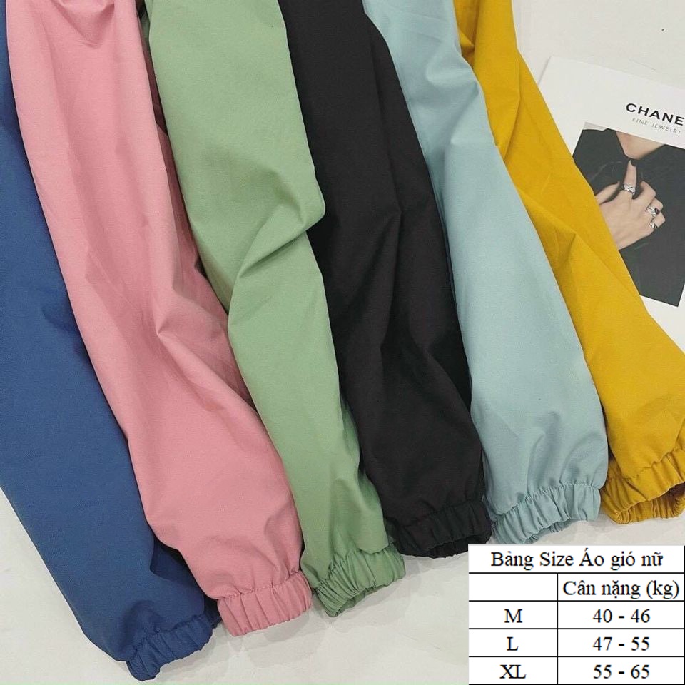 Áo khoác gió nữ DULLo mã D285 vải gió tráng dày dặn chống nước