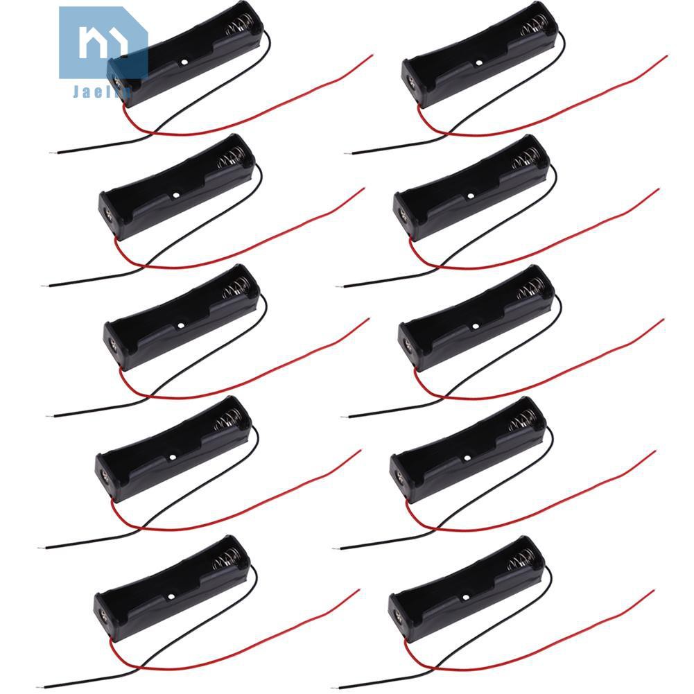 Set 10 giá đỡ pin màu đen tiện dụng 18650 Battery 3.6~4.2V