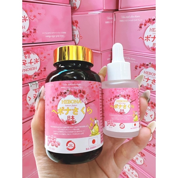 HEBONA Viên uống thơm cơ thể - Đẹp da - Chống lão hoá - Tăng cường sinh lý  phụ nữ lọ 60v