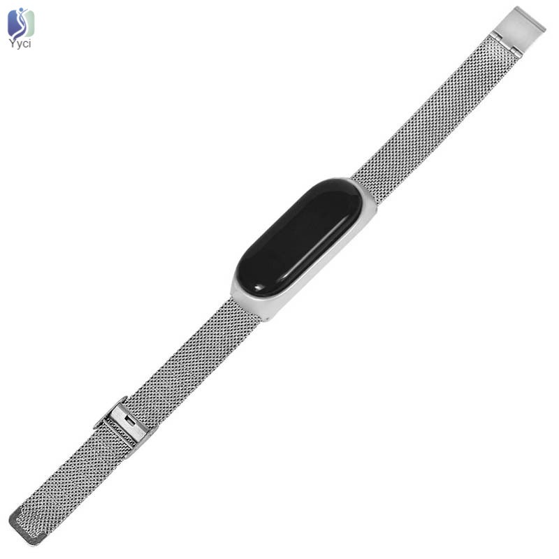 Yy Metal Wrist Strap Wrist Bands Bracelet Strap Belt for Xiaomi Mi Band 3 @VN