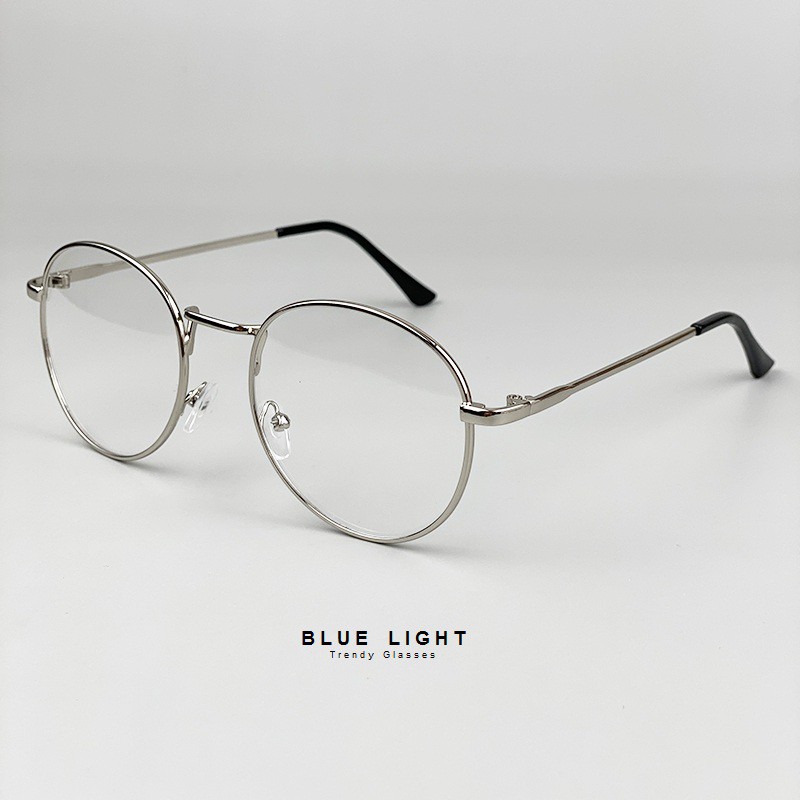 Kính Giả Cận, Gọng Kính Cận Nam Nữ Mắt Tròn Bạc Đen Vàng Không Độ Hàn Quốc - BLUE LIGHT SHOP | BigBuy360 - bigbuy360.vn
