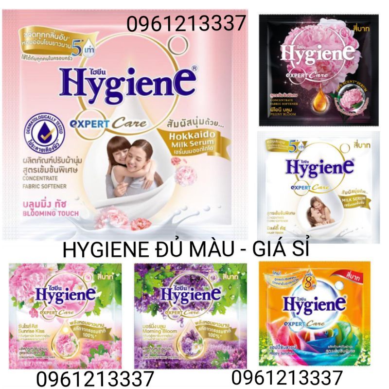 Nước xả Hygiene đậm đặc siêu thơm 20ml - dây 12 Gói