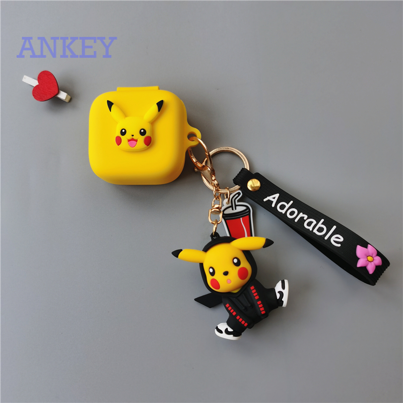 Samsung Galaxy Buds Live / Buds Pro / Buds 2 Case Soft Case Silicone Case New Noise reduction Cute Pikachu Case Buds Live Wireless Headset Sports Earbuds Waterproof Case Shockproof anti-fall Dust Protective Headphone Cover Protective