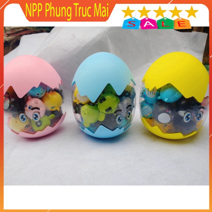 Đồ chơi cho bé Đồ chơi cho bé hộp 20 xe hình thú chạy cót Đồ chơi sáng tạo năng động giảm stress