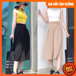 Quần Ống Rộng Đũi Xuông xếp ly