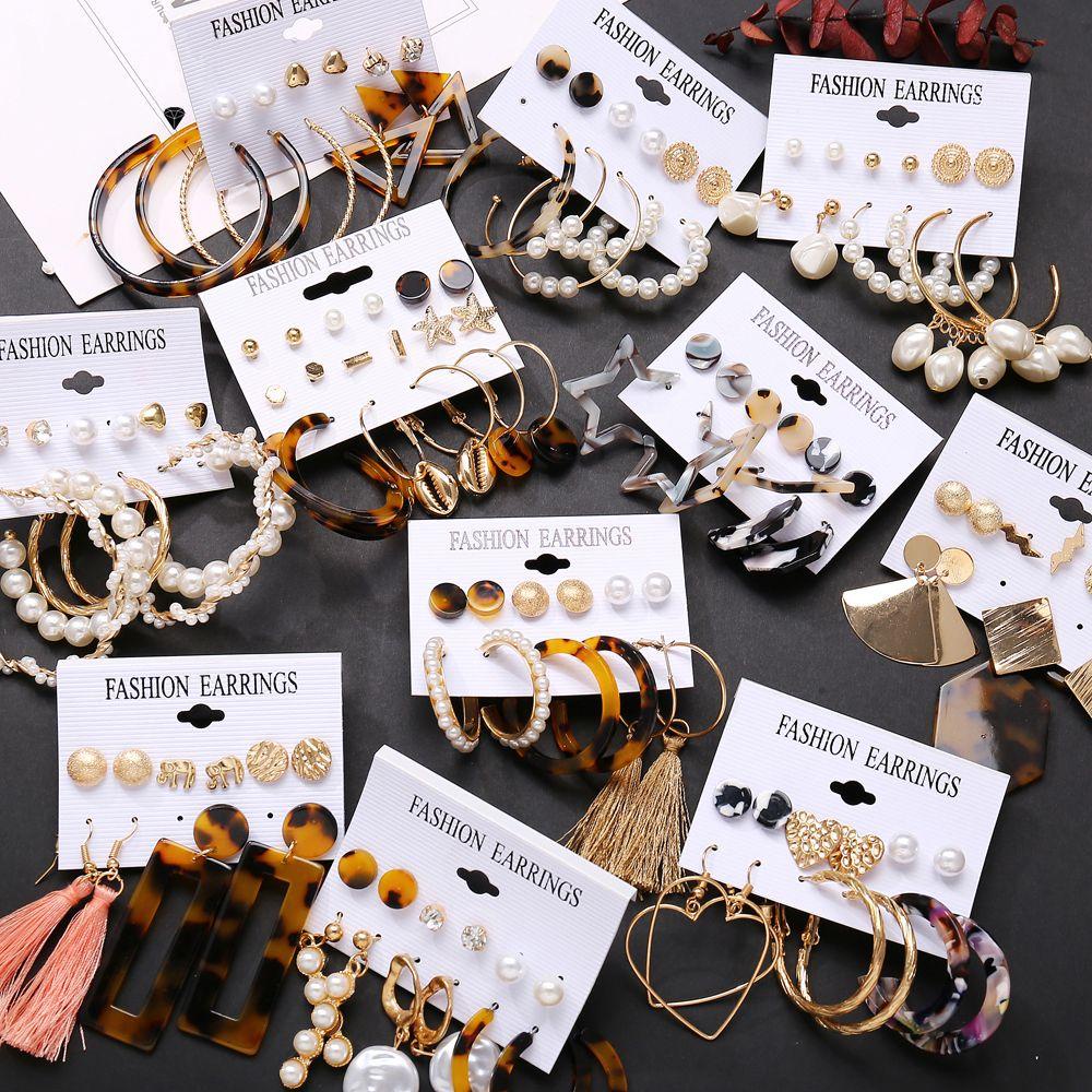 Bông Tai Dáng Dài Bằng Acrylic Phối Tua Rua Phong Cách Vintage Thời Trang Cho Nữ