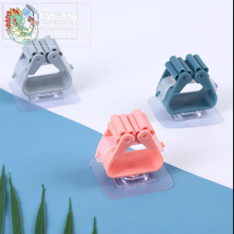 Miếng Dính Treo Chổi Cọ Rẻ - MỘT MÀU T1- Móc Treo Kẹp Giữ Chổi Cọ Dán Tường, Treo Cây Lau Nhà-LO-195